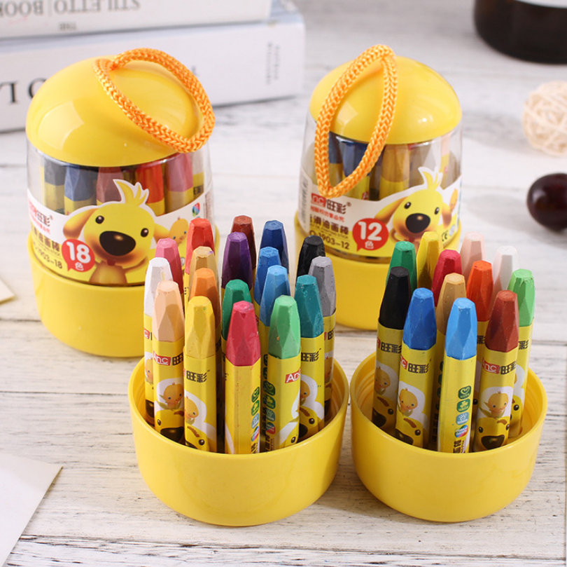 Bộ Bút Sáp 18 Màu Kèm Hộp Đựng Kute - Chất Liệu An Toàn, Bền Và Khó Gãy