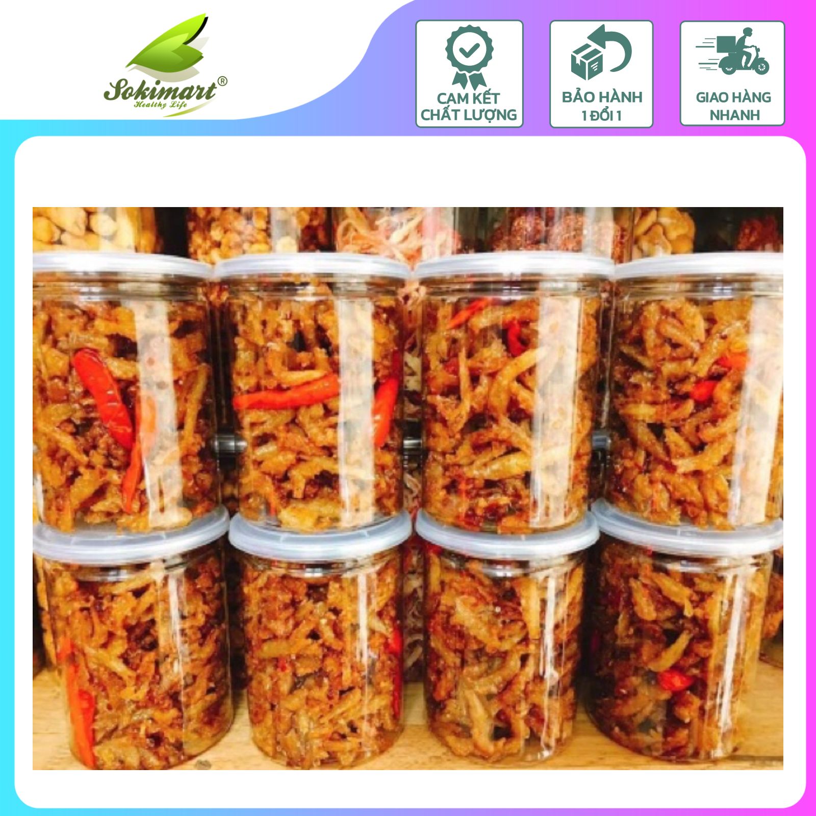 Cá cơm rim tỏi ớt - 250g