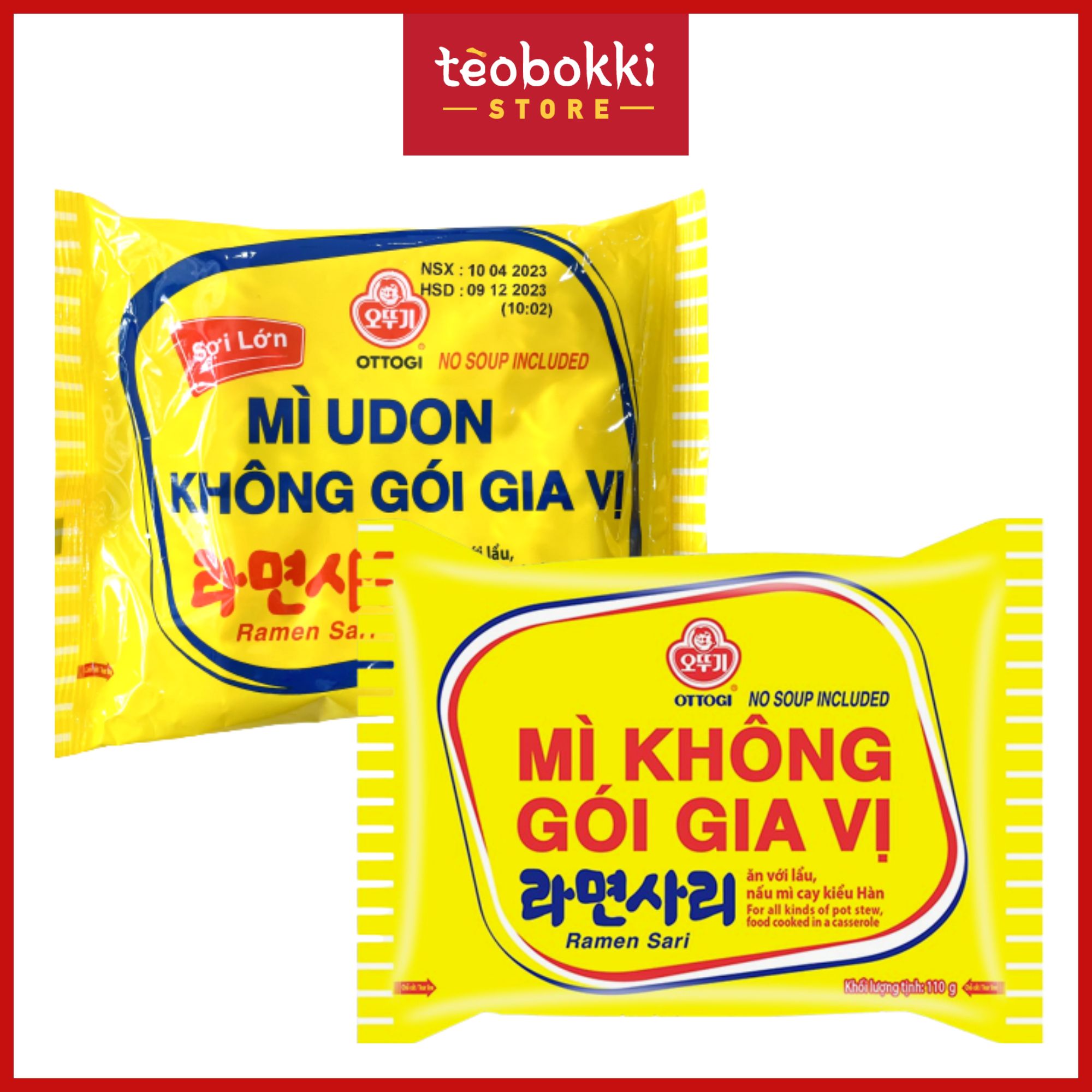 Mì không gói gia vị Ottogi - Mì ăn lẩu Hàn Quốc - Mì nấu mì cay