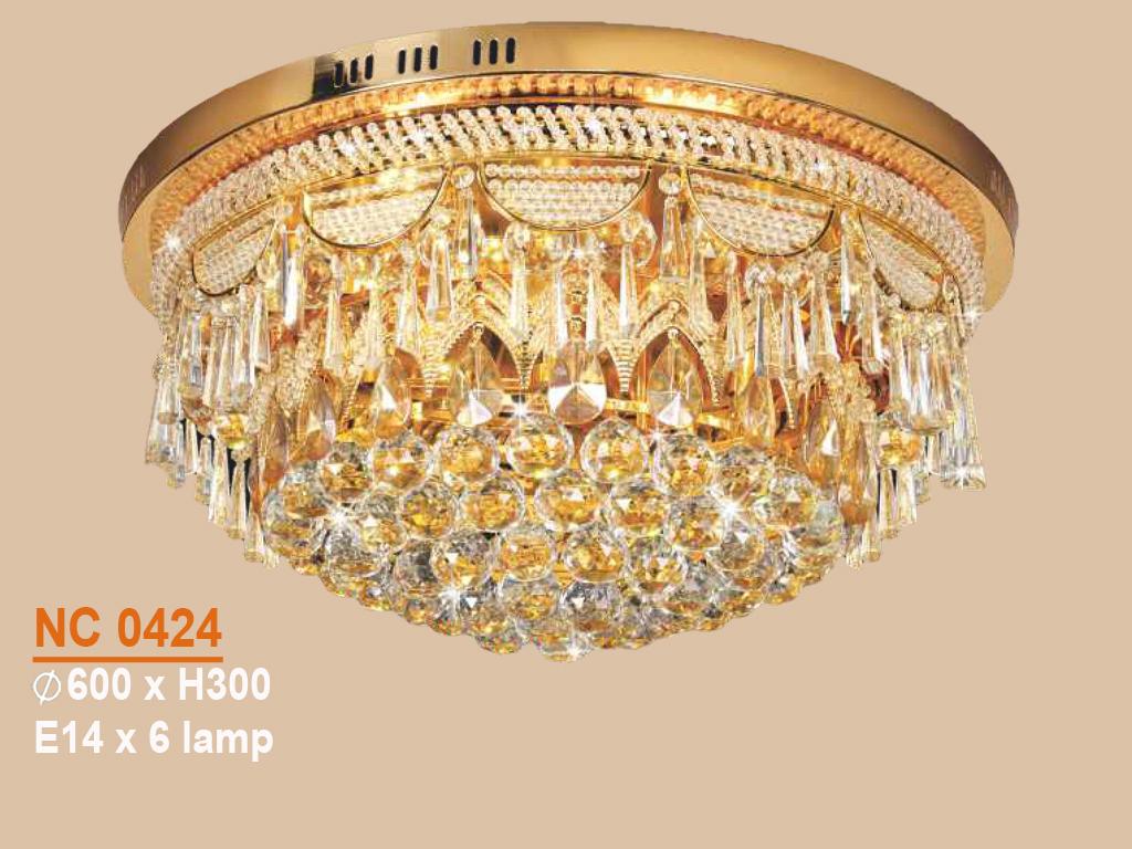 Đèn mâm ốp trần - pha lê trang trí vkt-nc-0424
