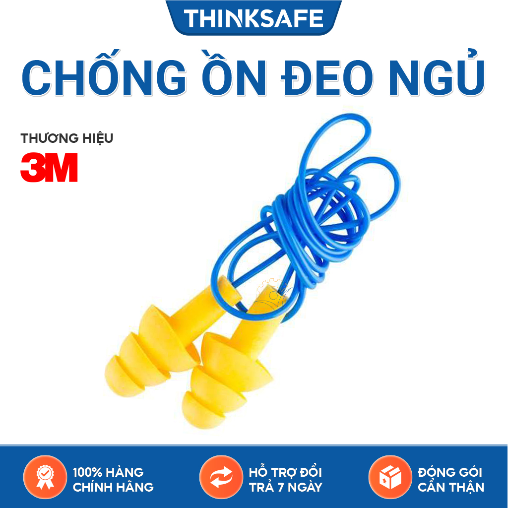 Nút chống ồn 3M Ultrafit 340-4004 - Nút bịt tai chống ồn khi ngủ, chất liệu Silicone, nhét tai giảm ồn, giảm ồn khi làm việc Thinksafe