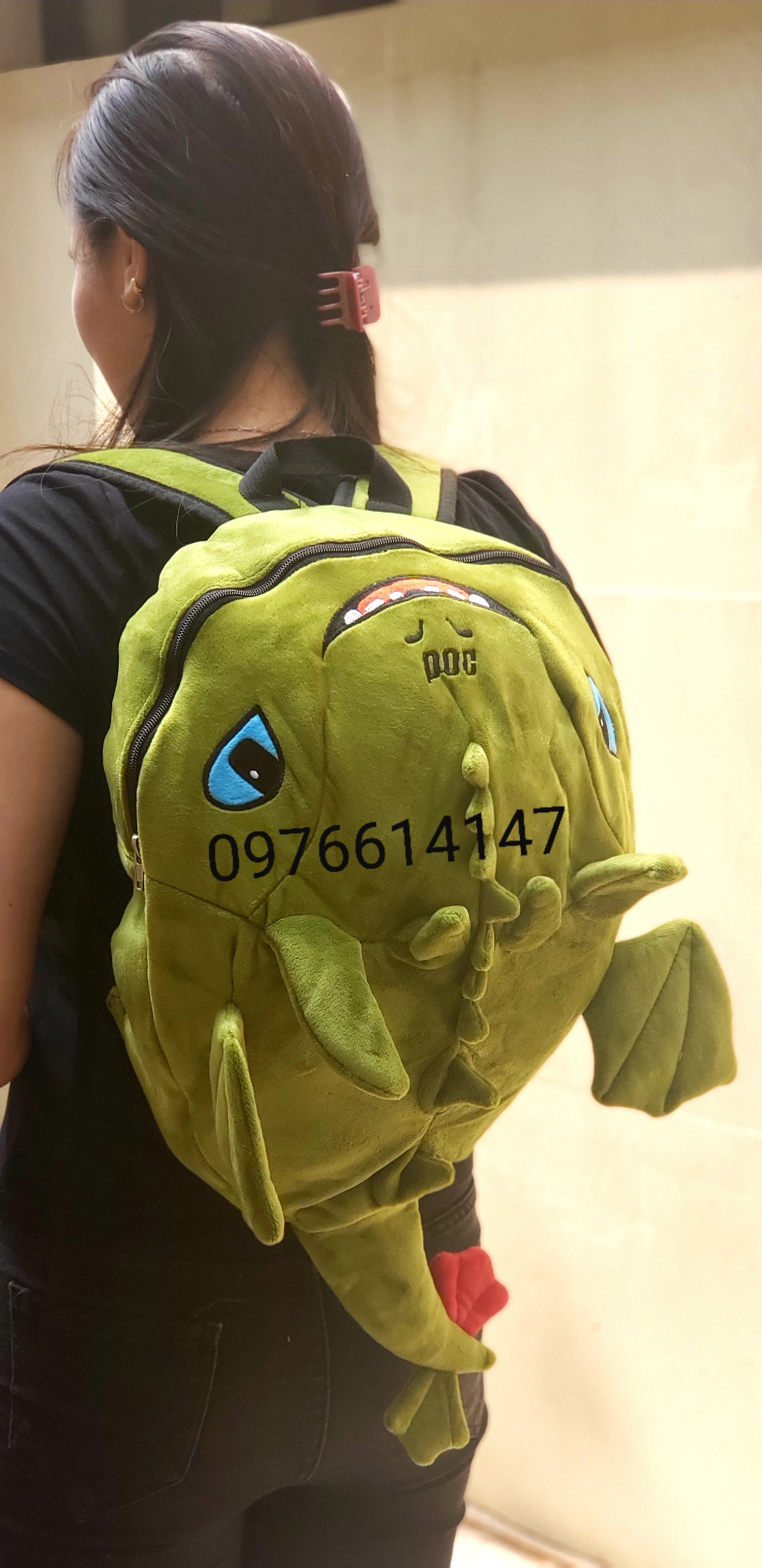 Balo rồng vải nhung,Balo khủng long lưới cao cấp