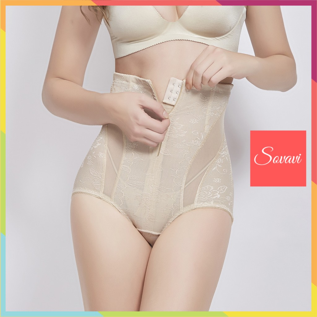 (Gen kéo khóa)Quần gen nịt bụng giảm mỡ eo thon cao cấp QG008