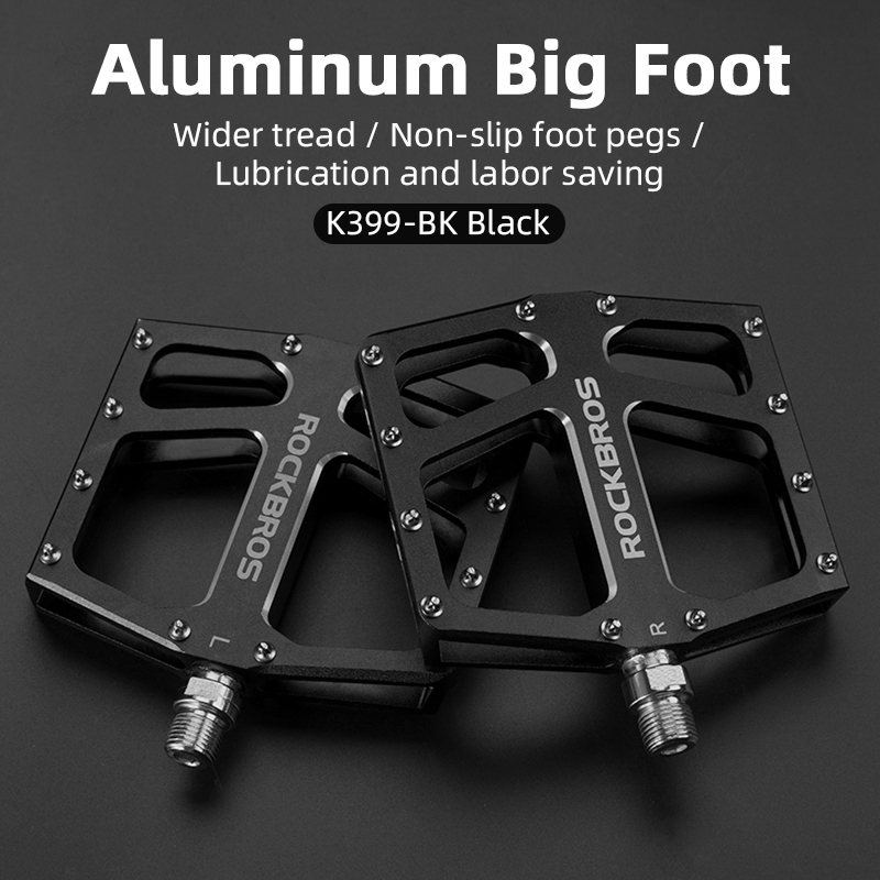 Xe đạp RockBros Bàn đạp lớn Bánh xe rộng Kẹp vòng bi Xe đạp leo núi Bàn đạp hợp kim nhôm Chống trơn trượt Xe đạp đường bộ Làm sạch bàn đạp