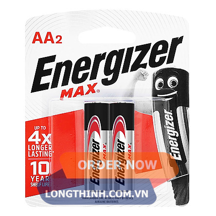 Cặp 02 pin energizer max aa e91 bp2