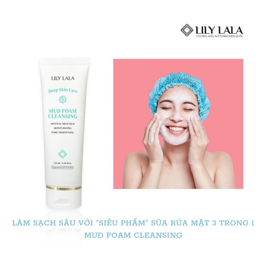 Sữa rửa mặt lily lala mud foam cleansing 3in 1