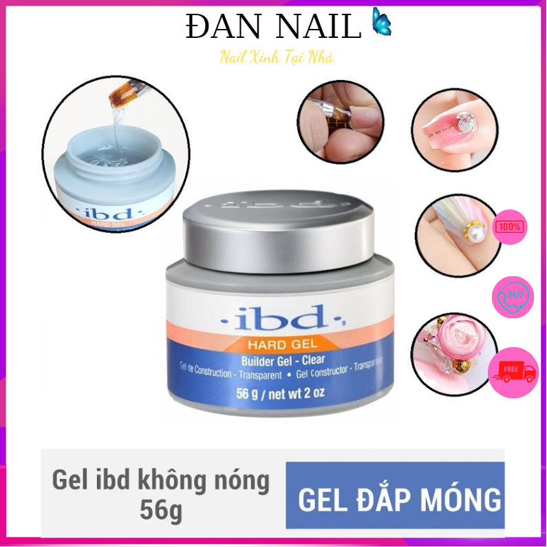 Gel đắp móng IBD, gel IBD chính hãng 56g không nóng, không chảy dùng để nối móng ẩn trang trí nail - Phụ kiện nail giá rẻ 56g