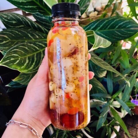 [HCM]Combo 4 chai nhựa pet cổ rộng nắp có khuy cài 330ml