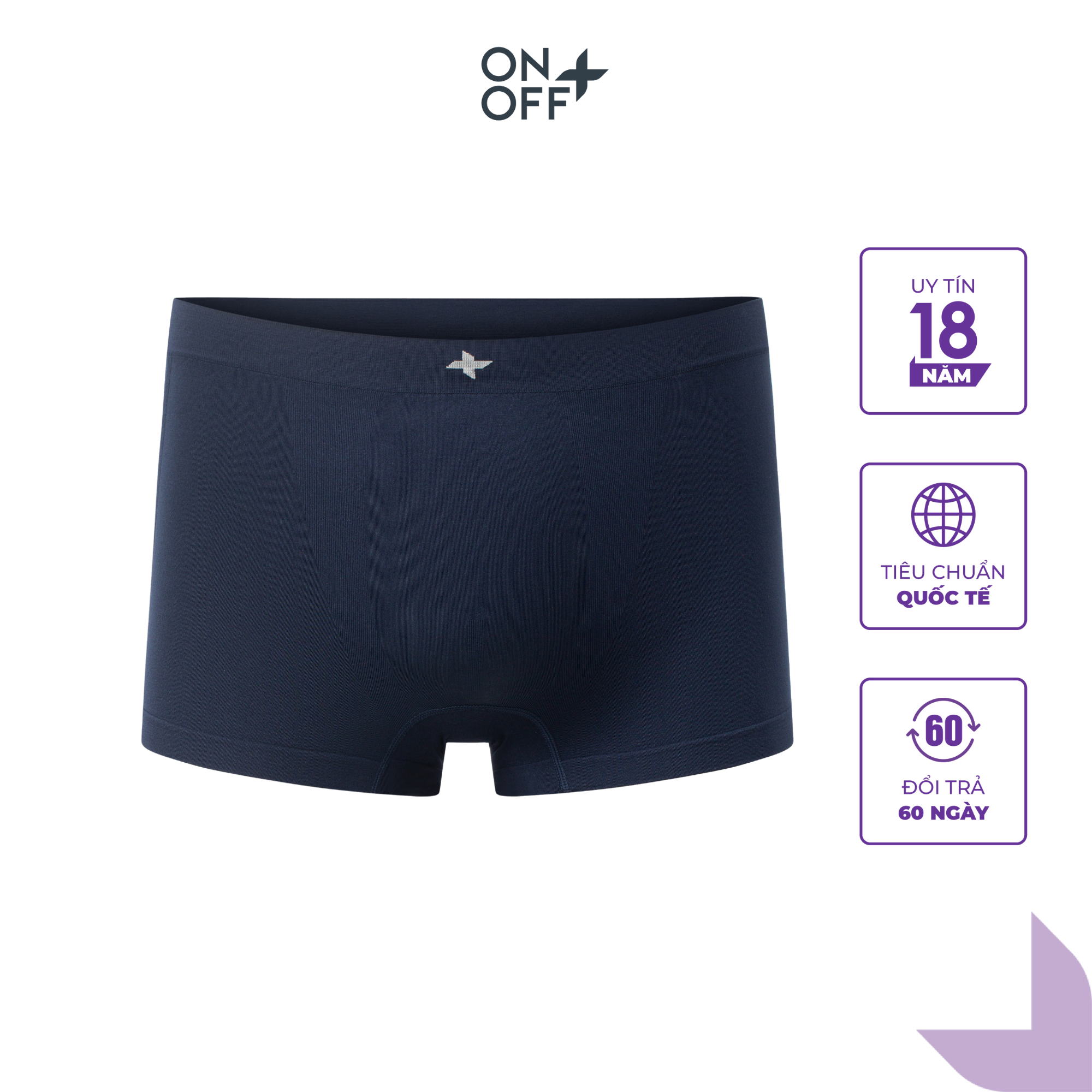 Quần lót nam dáng trunk ONOFF dệt liền seamless  liền khối siêu co giãn hỗ trợ mọi vận động  - 18UQ22A048