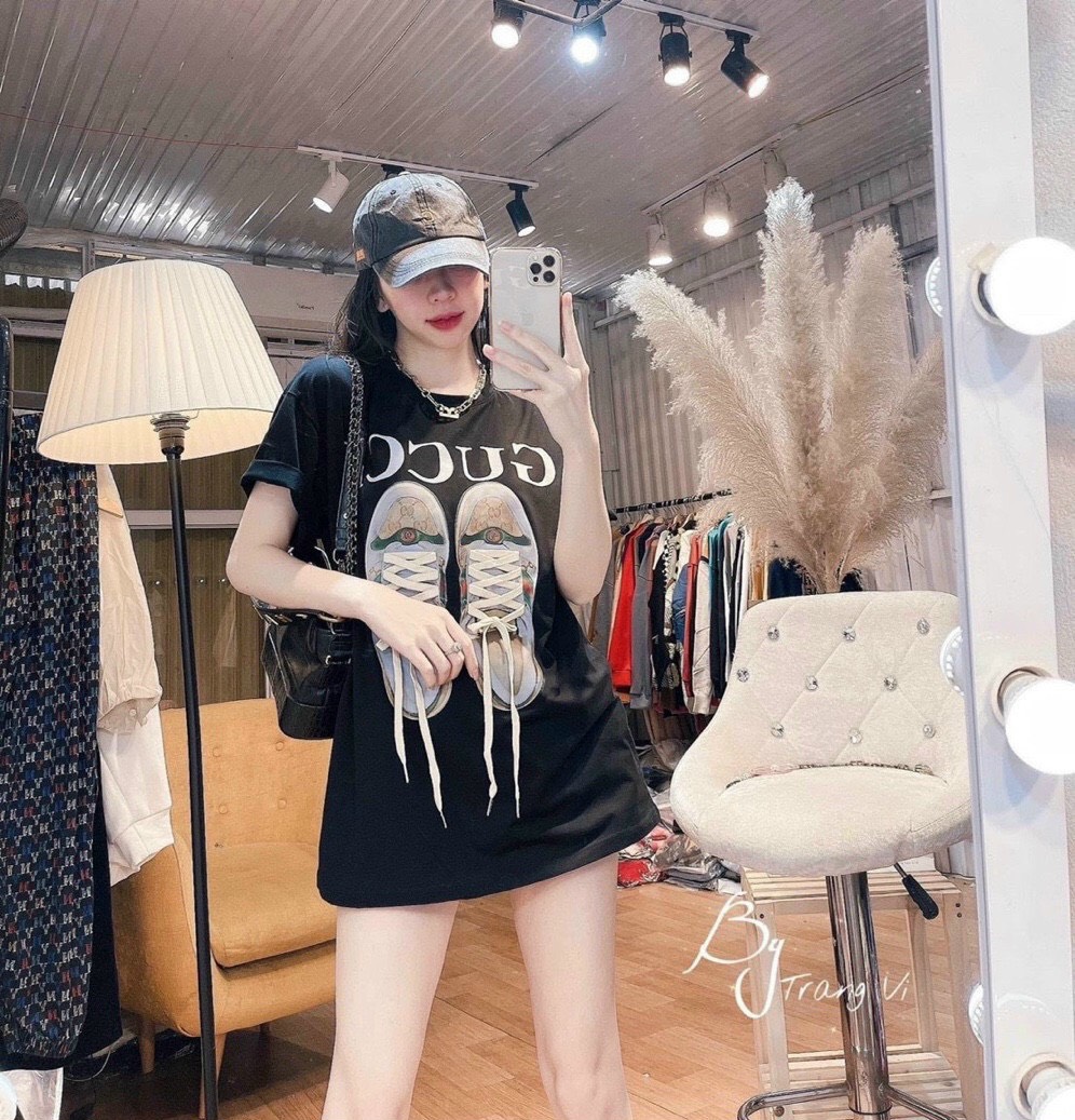 Áo thun unisex in họa tiết GUCCI
