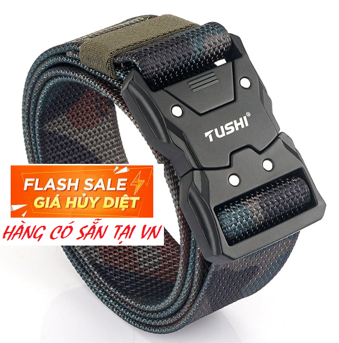 Dây thắt lưng Nam_vải Canvas siêu bền_Khóa bấm hợp kim không gỉ chắc chắn, tiện dụng - Dây nịt Nam vải dù cao cấp (KB68)