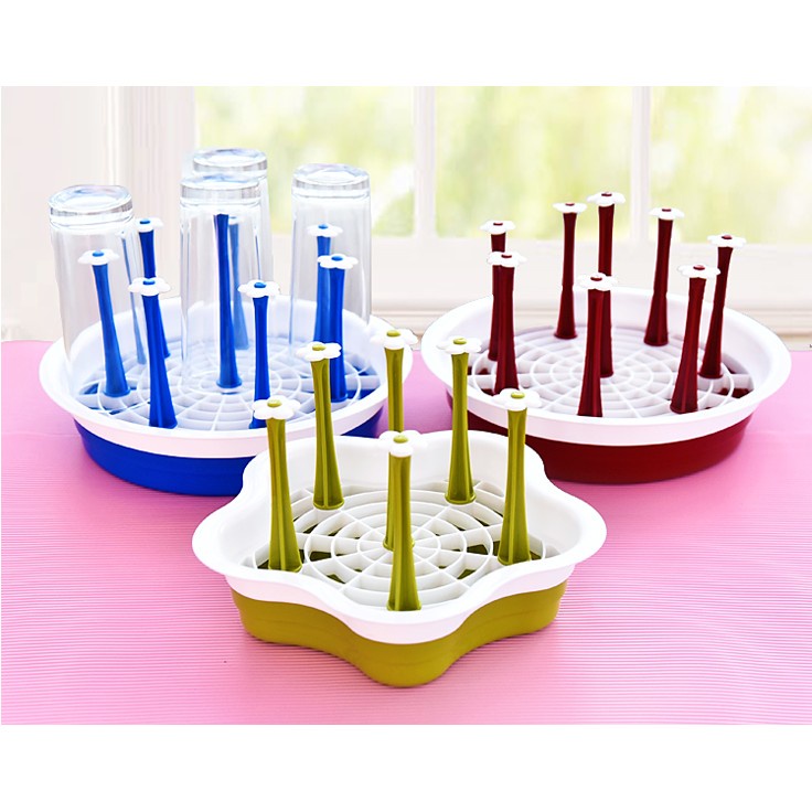 KHAY ÚP CỐC CHÉN HÌNH HOA 2 LỚP VIỆT NHẬT