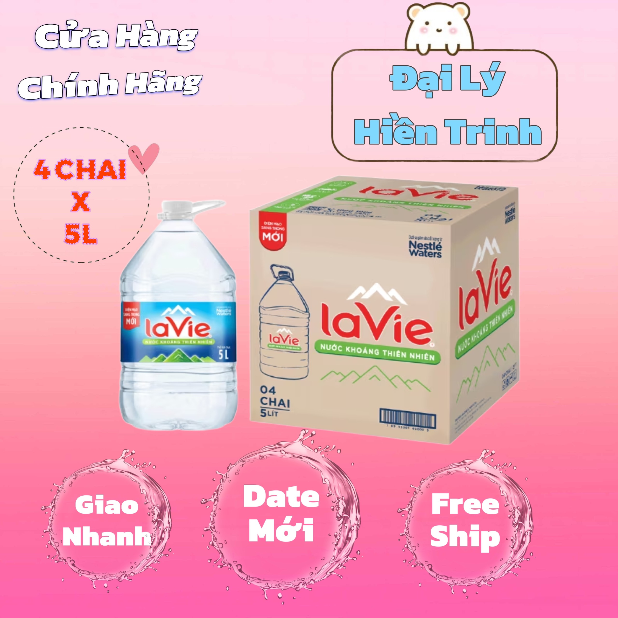Nước Khoáng Lavie 5L