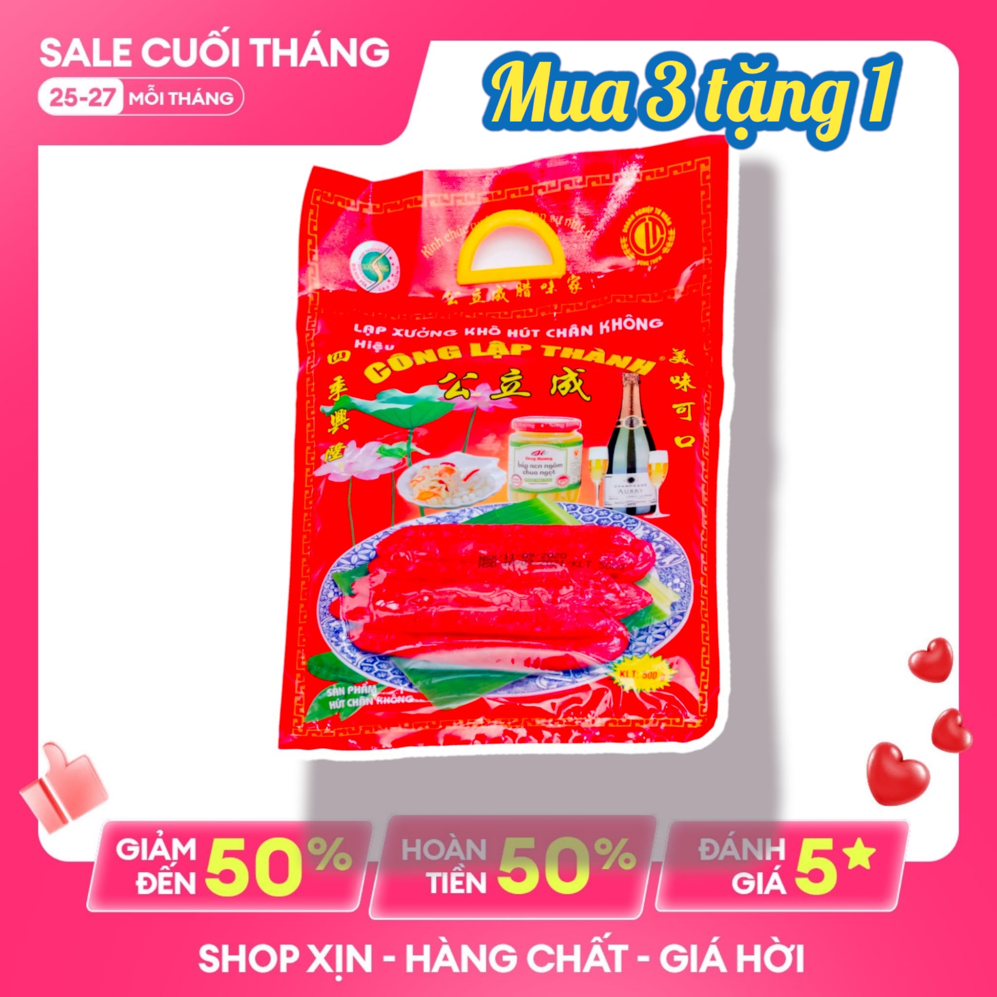 Lạp xưởng khô mai quế lộ công lập thành 500g