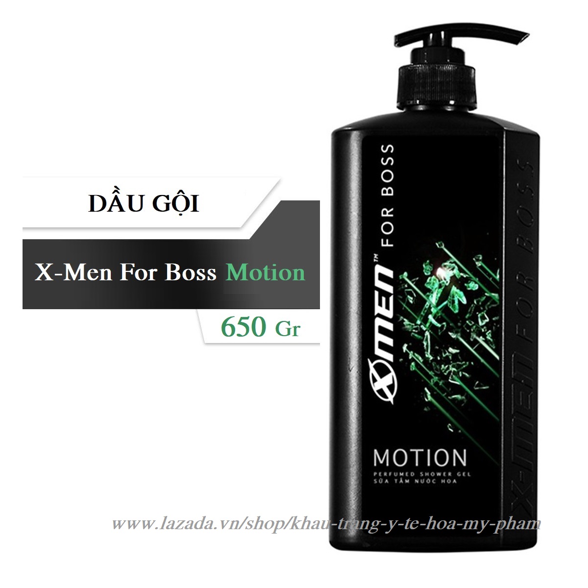 Dầu gội nước hoa X-Men For Boss Motion 650 gr - Mùi hương năng động phóng khoáng