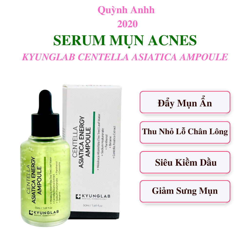 Serum Mụn, Ngừa Mụn KyungLab Acnes Centella Asiatica Ampoule Quỳnh Anhh 2020 50ml