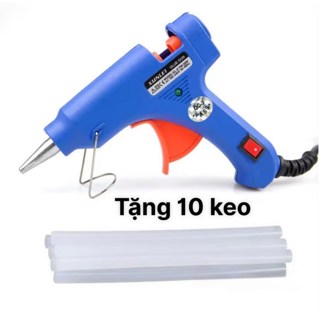 COMBO Súng Bắn Keo 20w TẶNG 10 Cây Keo Nến Đi Kèm