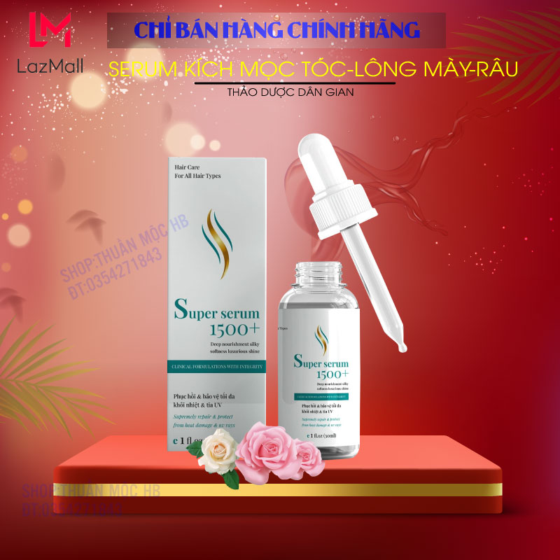 Serum kích mọc tóc Thanh Mộc Hương xịt kích mọc tóc, lông mày & râu Super Serum 30ml - Thuần Mộc Shop