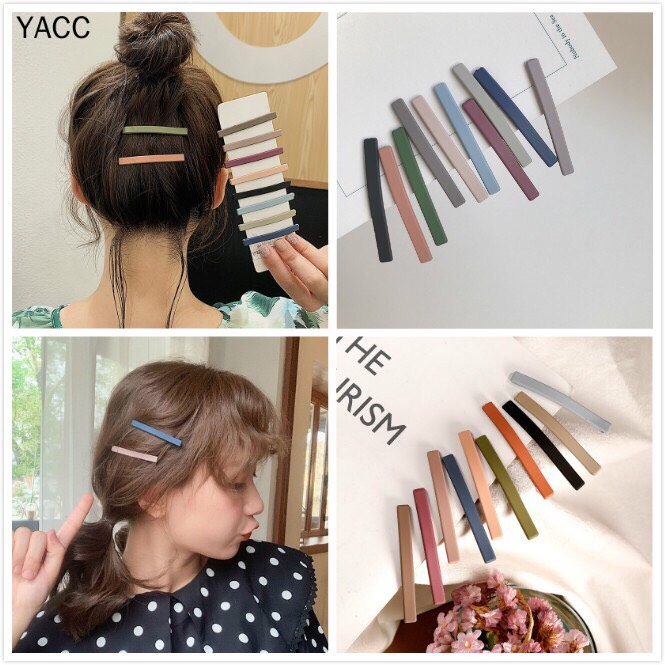 [HCM]SET 5 - KẸP TÓC MÀU MORANDI ĐƠN GIẢN HÀN QUỐC - Vanta shop