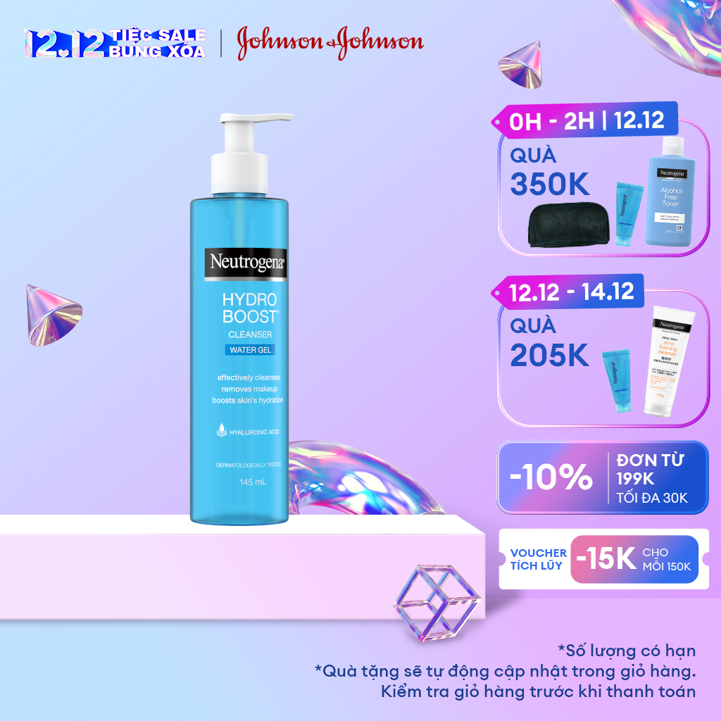 Gel rửa mặt Neutrogena Hydro Boost Cleanser Water Gel 145ml