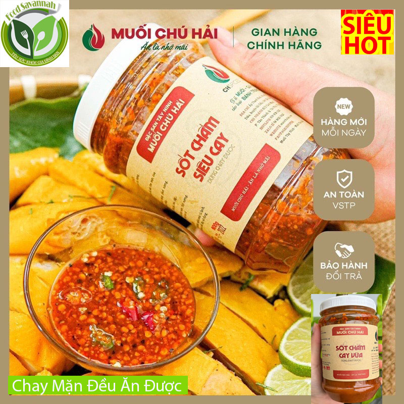 Sốt chấm chú hải siêu cay/ cay vừa hũ 500g siêu ngon - chay mặn đều ăn được - giá cực rẻ, sốt chấm hot nhất hiện nay, chua cay mặn ngọt chấm gì cũng ngon, sốt chấm thịt nướng/ hải sản/ bánh tráng/ gà luộc