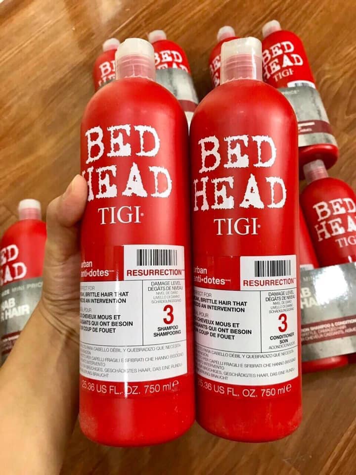 Cặp Dầu gội - xả TIGI Bed Head màu đỏ