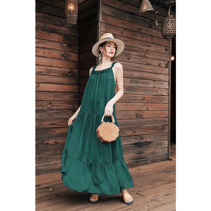 Đầm maxi 2s dáng xòe