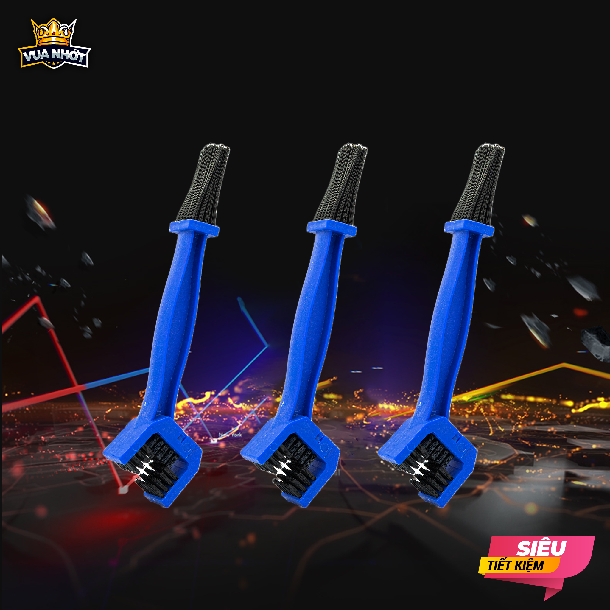 [HCM] Combo 3 Bàn Chải Chà vệ sinh Sên Xe Máy 3D - Hàng nhập khẩu
