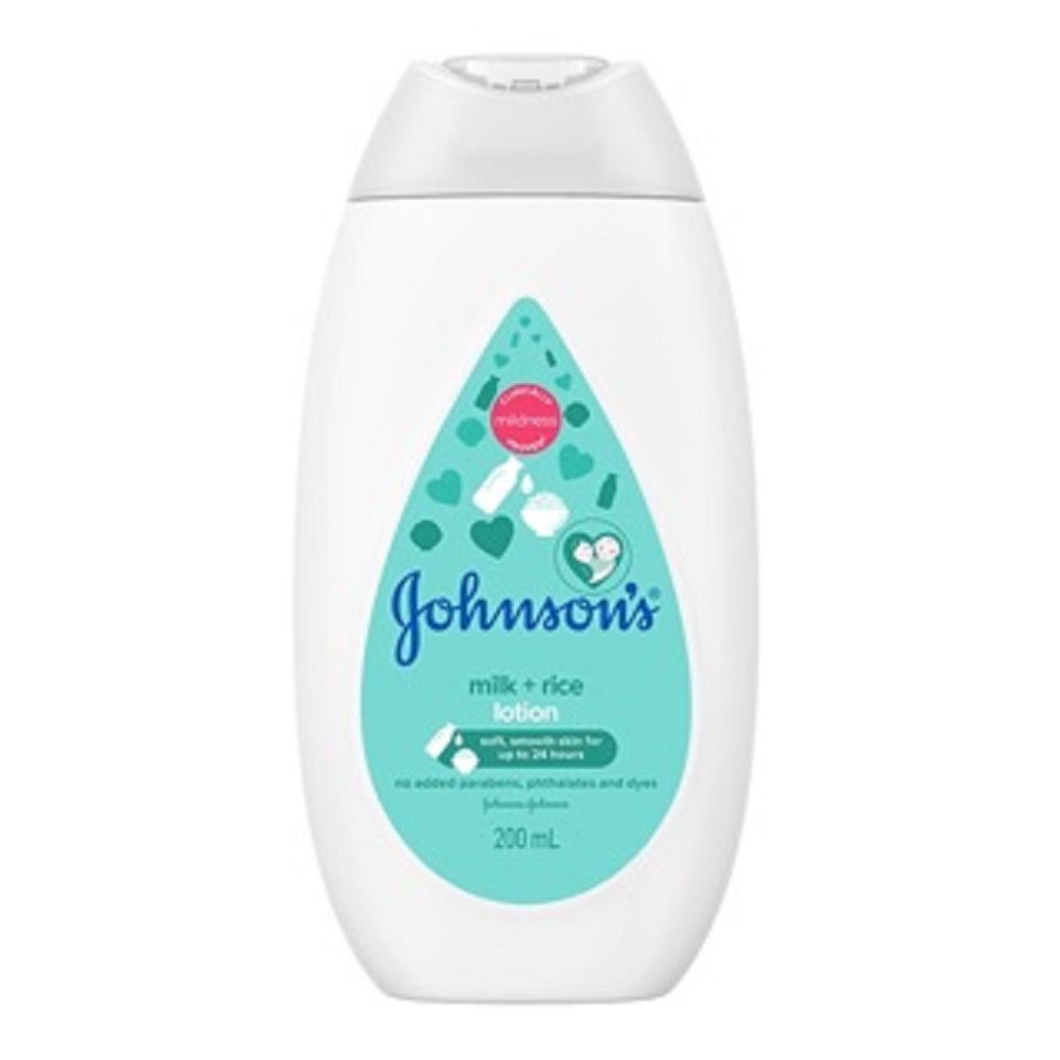 Sữa dưỡng ẩm Johnson's Baby sữa và gạo