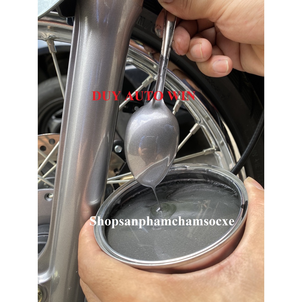 Màu xám chuột giàn chân yamaha 1k - Sơn xe máy đóng lon 0.5kg và 1kg