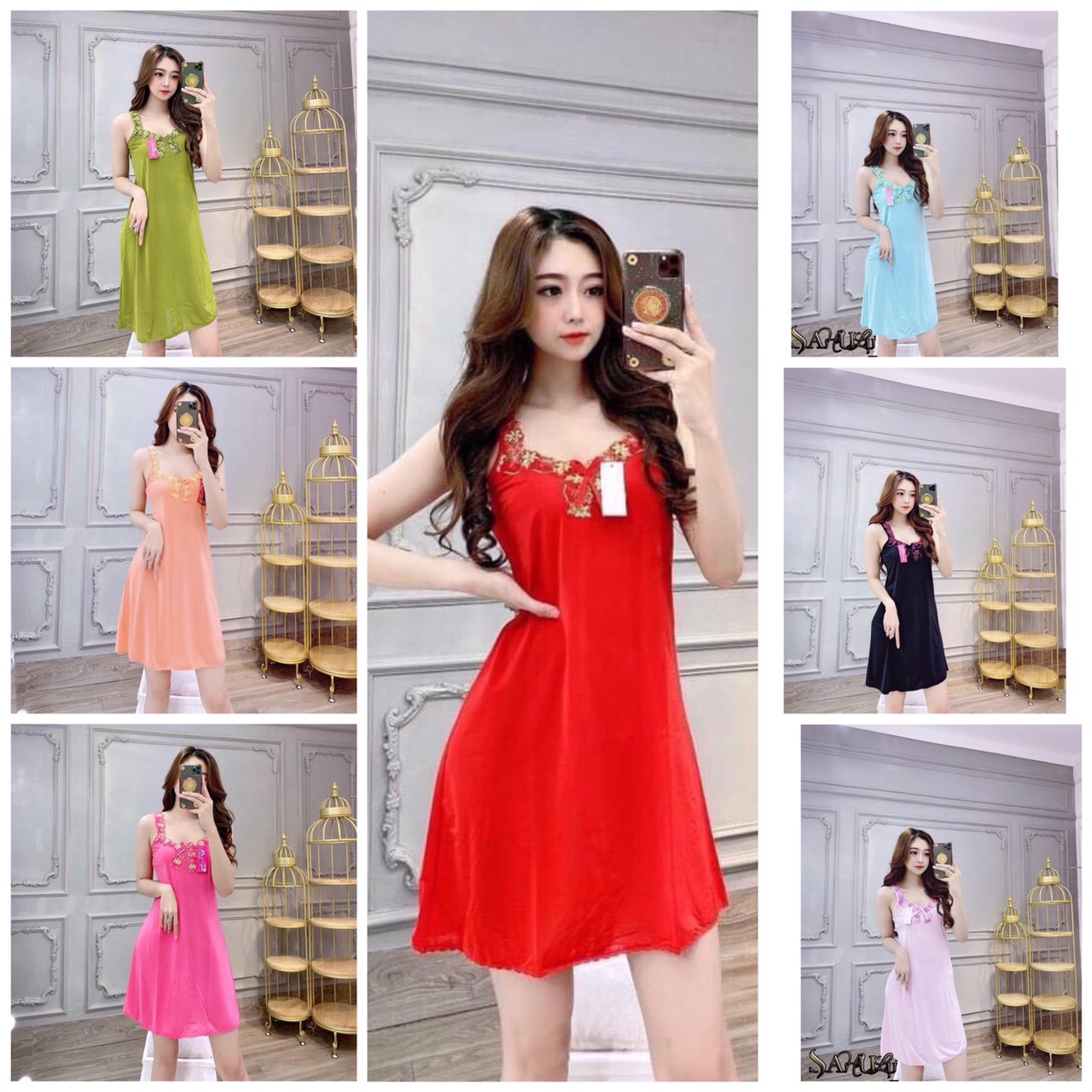 Đầm mặc nhà, đầm bầu, đầm dây bảng, đầm ngủ