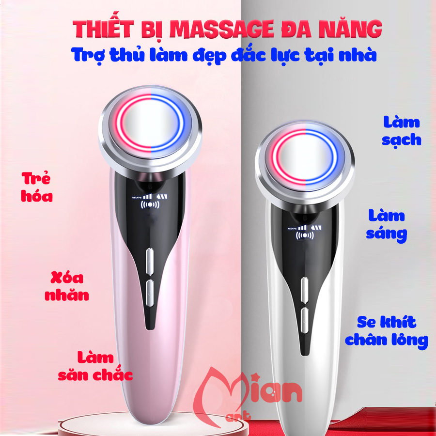 Máy Massage Mặt Mian Group DRY007, Máy Làm Săn Chắc Da Mặt, Máy Làm Trẻ Hóa Da, Máy Chăm Sóc Da Mặt Với 5 Chức Năng Làm Sạch Sâu, Làm Trắng, Săn Chắc da, Nâng Cơ Mặt, Đẩy Dưỡng Chất, Chăm Sóc Mắt – Mẹ Sóc 201