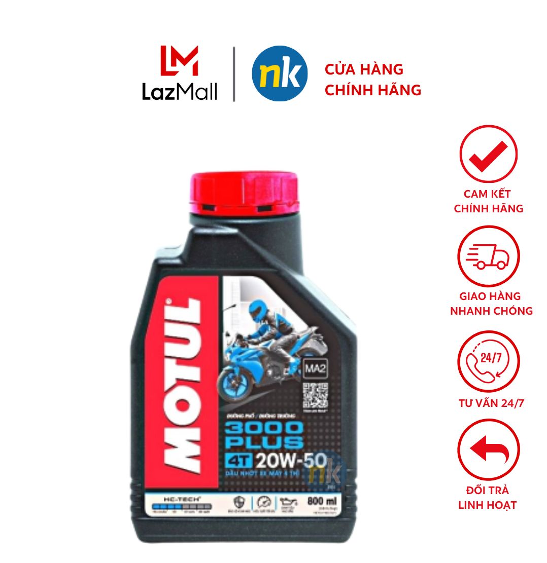 Nhớt xe máy số cao cấp motul 3000 plus 20w50 800ml