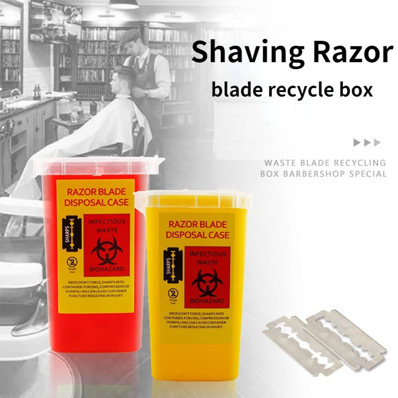 3 Màu Thùng Rác Tái Chế Lưỡi Dao Phụ Kiện Tiệm Cạo Râu Hộp Đựng Lưỡi Dao Cạo Râu Hộp Lưu Trữ Tái Chế Lưỡi Dao Dùng Một Lần