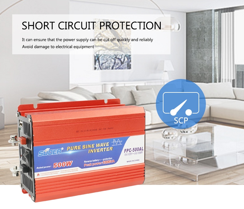 Bộ đổi điện sine chuẩn 12v 500W - chống ngược cực