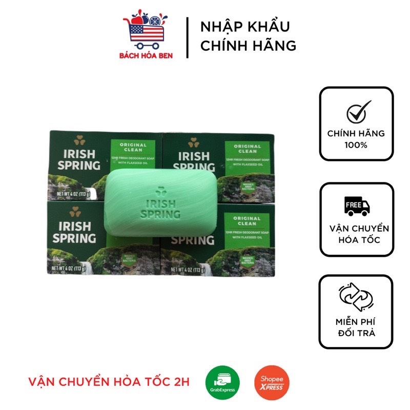 Xà bông irish spring original mỹ 113g/127g