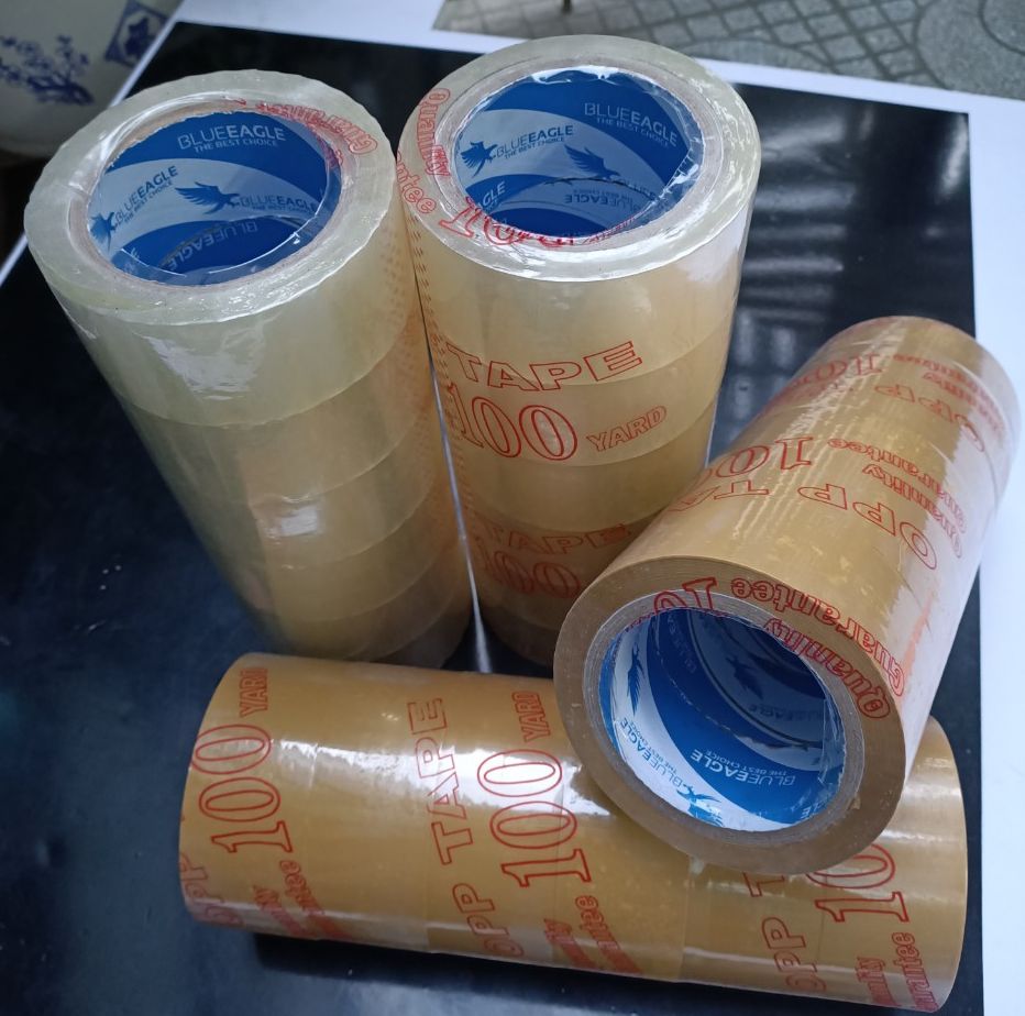 Băng keo 100 Yard đủ (1,2kg) 1 cây (6 cuộn) đóng gói hàng siêu dính