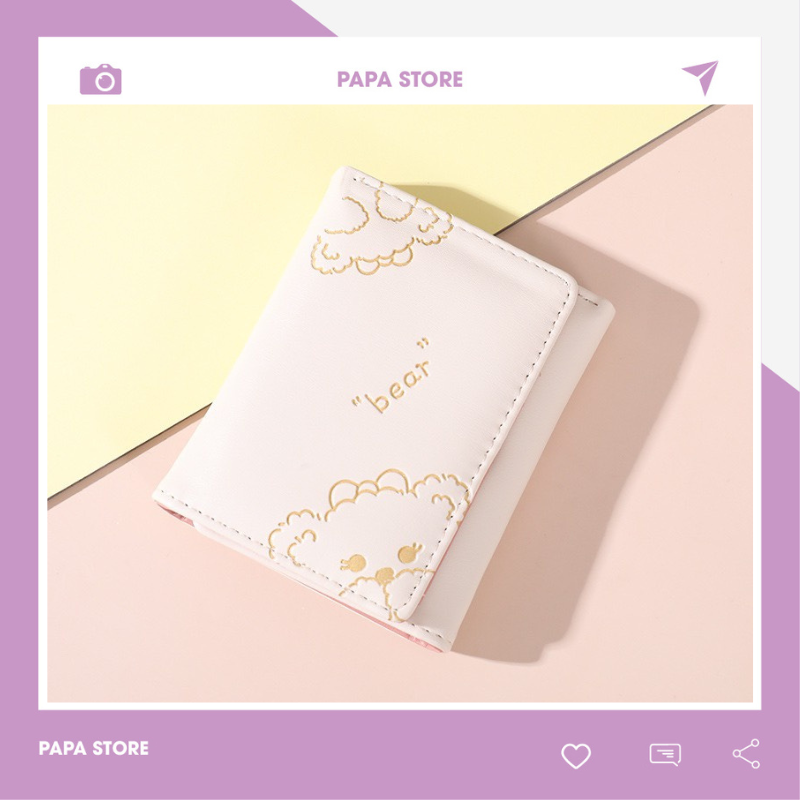 Ví nữ ngắn cầm tay dễ thương phong cách Hàn Quốc PAPA STORE VN55