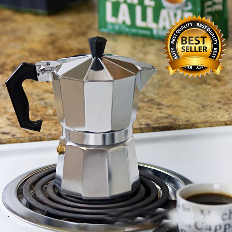Ấm pha cà phê Moka Express 3TZ (3 cup) siêu tiện lợi và dễ dàng sử dụng, bình pha cà phê kiểu Ý