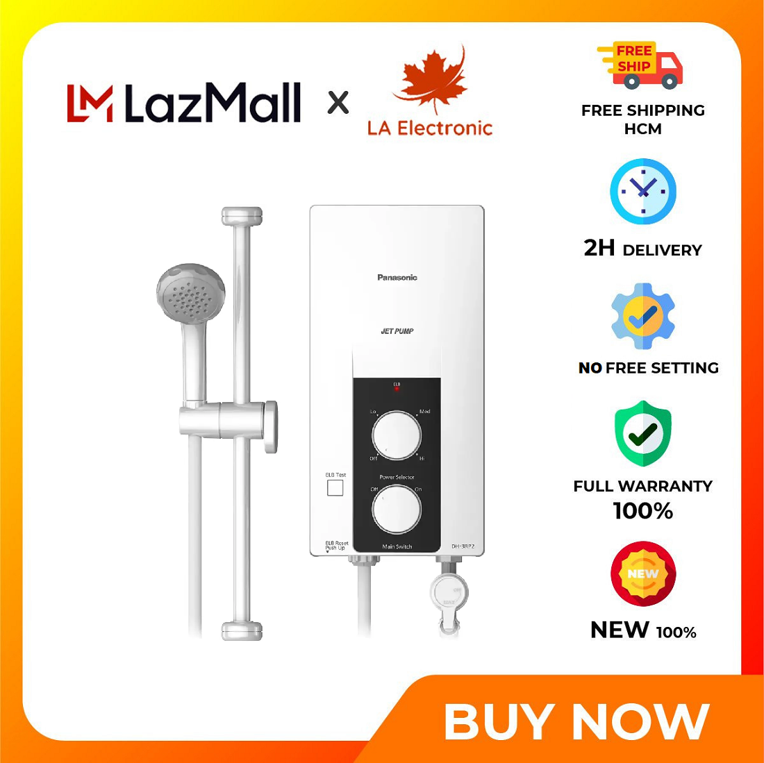 3rp2vk - máy nước nóng trực tiếp panasonic dh-3rp2vk - miễn phí vận chuyển hcm - bơm trợ lực vận hành siêu êm, cầu dao elcb, cảm biến lưu lượng nước, vỏ máy chống nước ip25, kiểm soát nhiệt độ,..