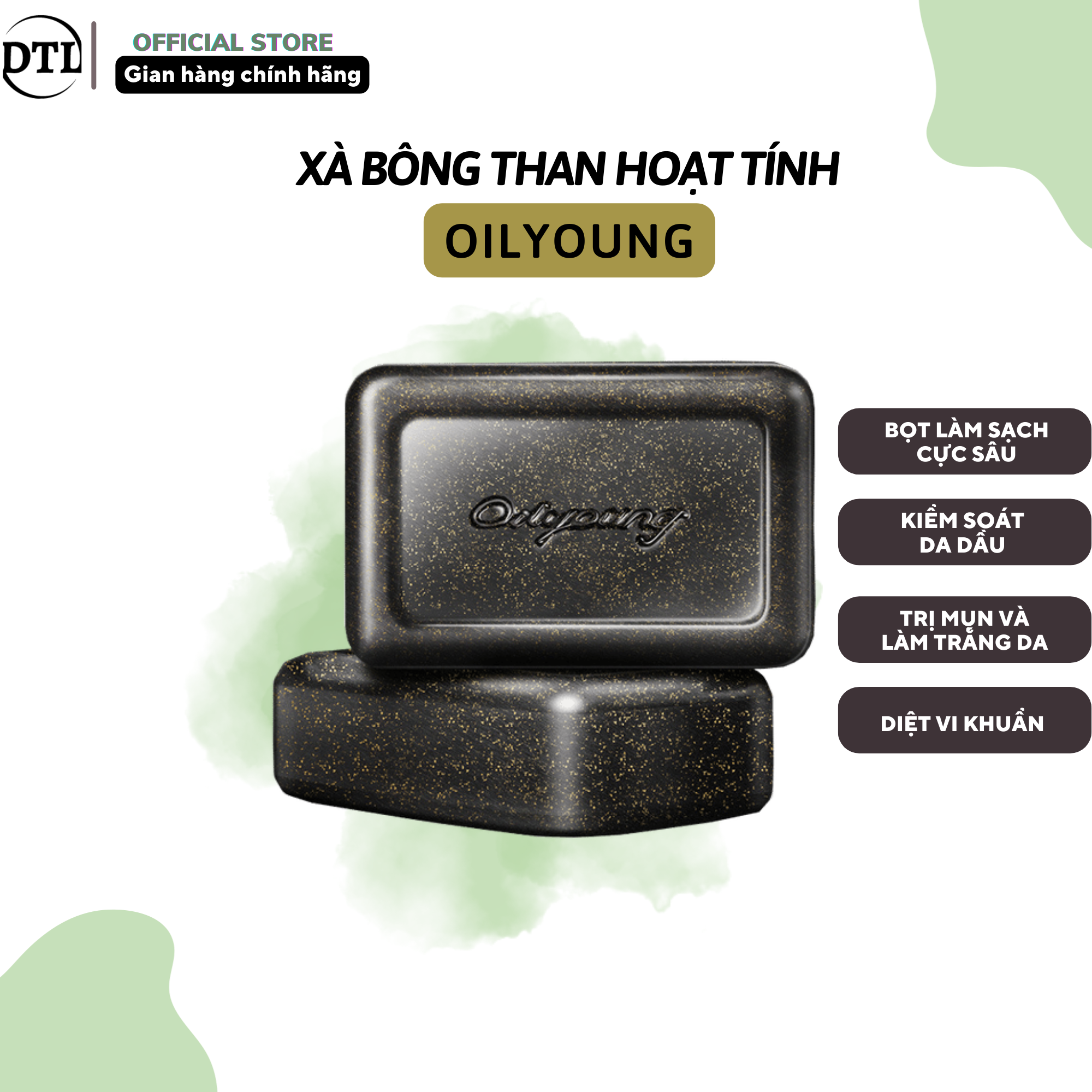 Xà Bông Sinh Dược Giảm Mụn Lưng Ouliyuan, Xà Phòng Thiên Nhiên Chiết Xuất Từ Sophora Flavescens 110g - Tặng Kèm Túi LướI