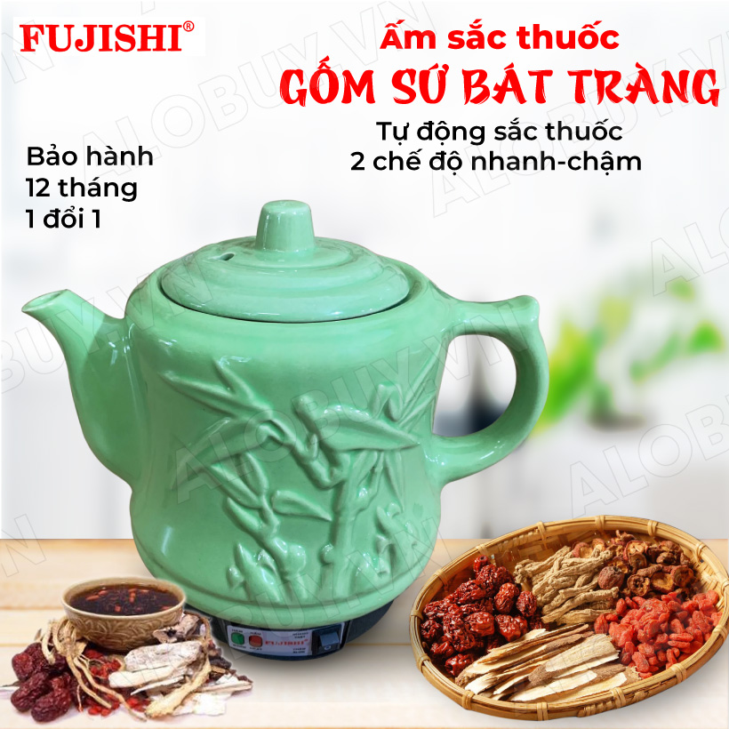 Ấm sắc thuốc điện fujishi 3.2 lít sv-606 gốm sứ bát tràng - - siêu thuốc điện nấu tự động ngắt