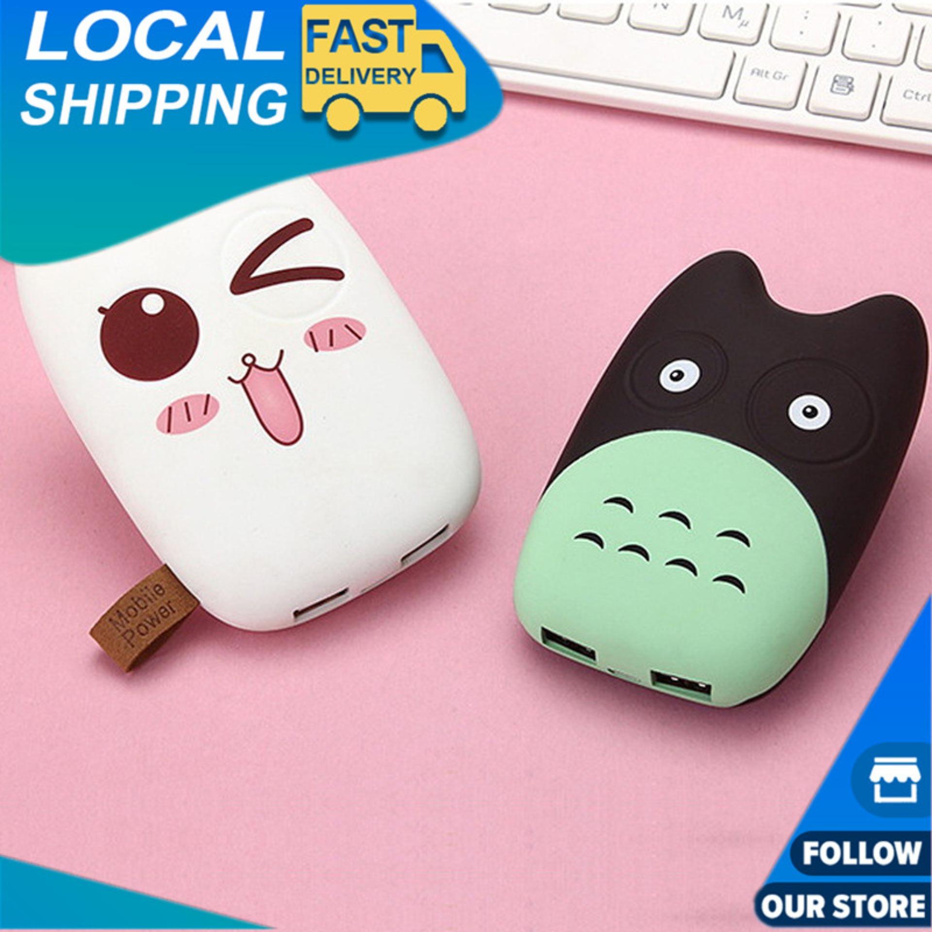 Sạc Dự Phòng Totoro II 12000mAh siêu nhẹ siêu dễ thương, 2 cổng sạc sạc nhiều thiết bị, Hổ Trợ Sạc Nhanh 2A sac du phong cho （Gửi ngẫu nhiên）