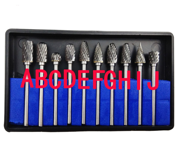 Bộ 10 mũi mài khắc hợp kim cán 3mm  - BMM3L01