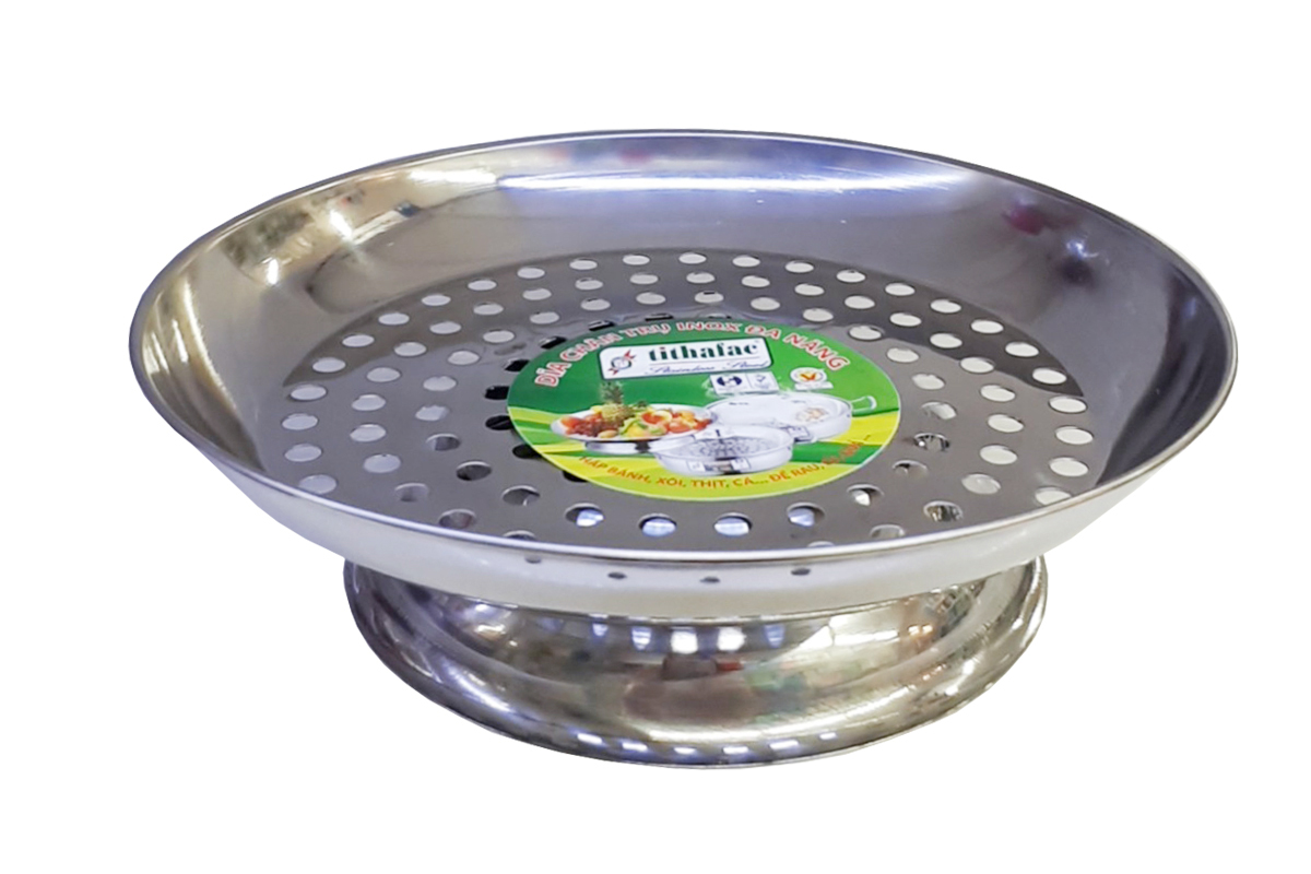 Vỉ hấp, dĩa hấp, rổ hấp có đế chân trụ Inox Phù hợp với mọi nồi hấp Tithafac