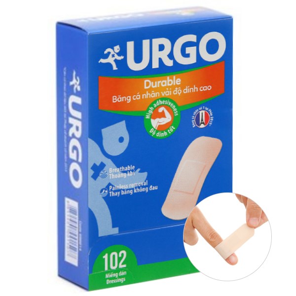 Băng dán cá nhân Urgo hộp 102 cái