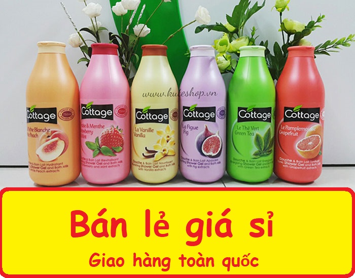 [HCM][CHUYÊN BÁN SỈ] Sữa tắm dưỡng trắng da Cottage 750ml siêu hot
