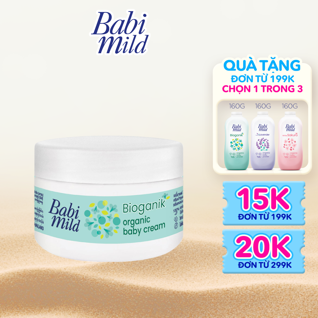 Kem dưỡng da trẻ em Babi Mild - Pure Natural hũ 50g