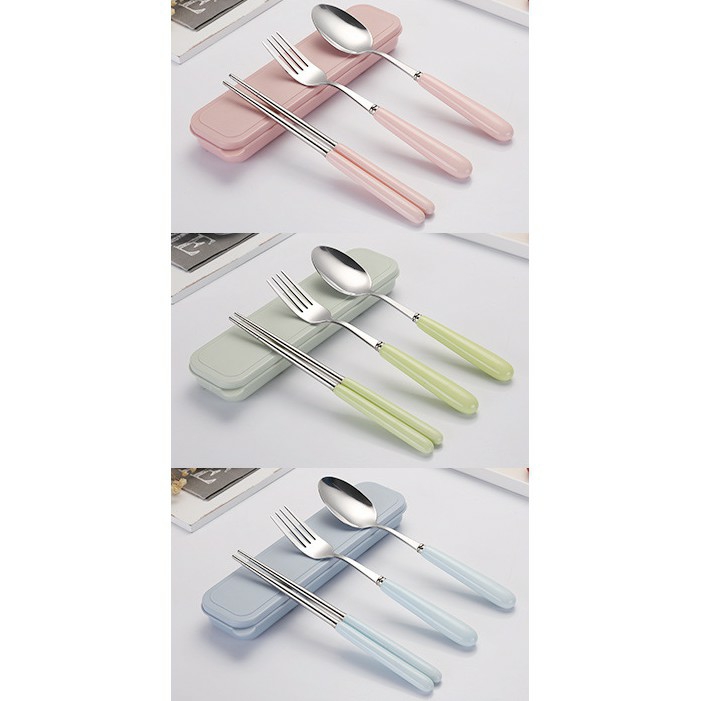 HỘP ĐỰNG ĐŨA -MUỖNG -THÌA INOX KÈM HỘP ĐỰNG SIÊU TIỆN LỢI