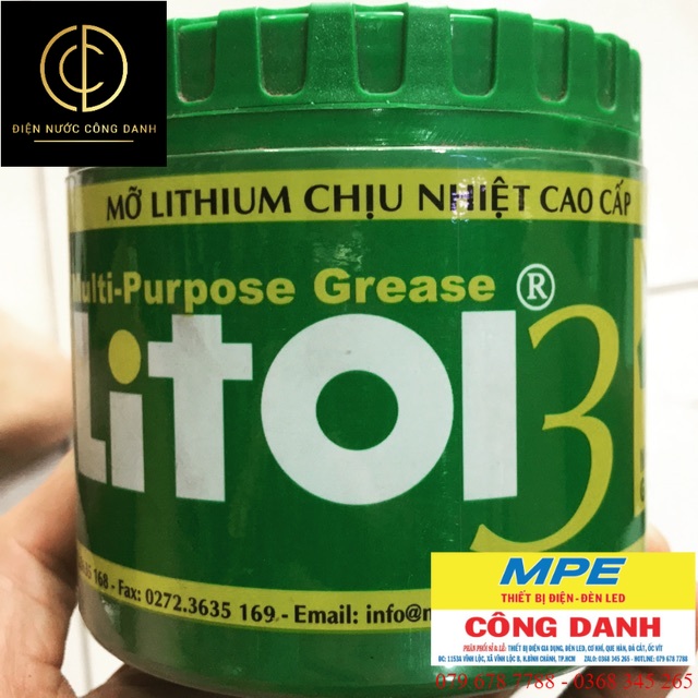 Mỡ bò chịu nhiệt litol3 400g
